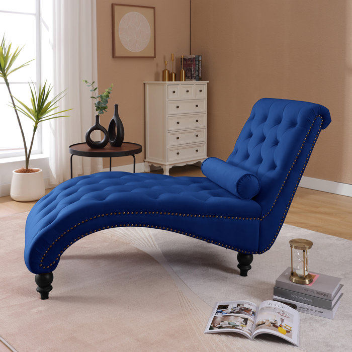 Alcott Hill® Velvet Chaise Lounge Wayfair 